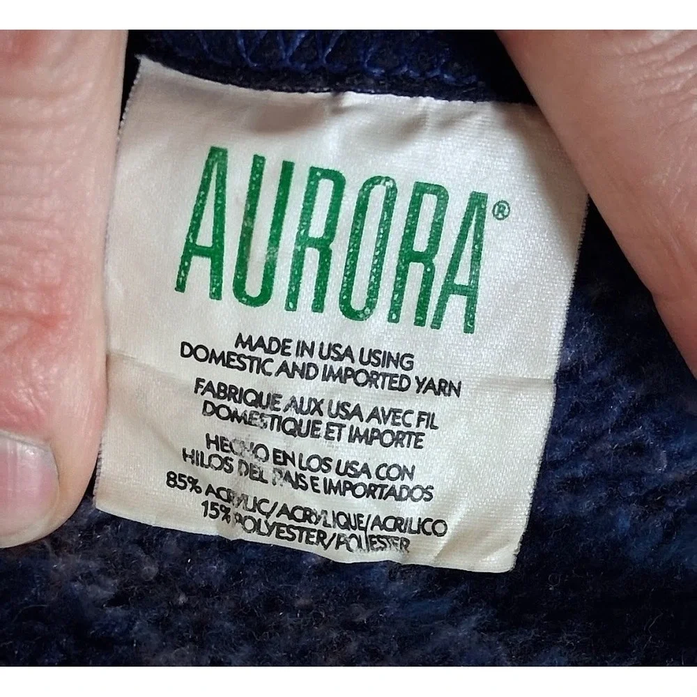 Aurora Biederlkack Throw Blanket 54x72 Soft Acrylic Purple Blue Leaves Leaf